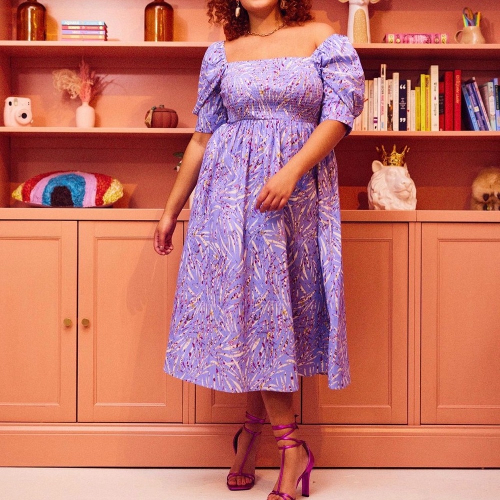 Eloquii Elements - Puff Sleeve Fit and Flare dress - US 24